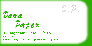 dora pajer business card